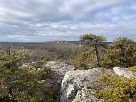 Atop Margaret Cliff—the distant cliff center-picture is probably Murray Hill